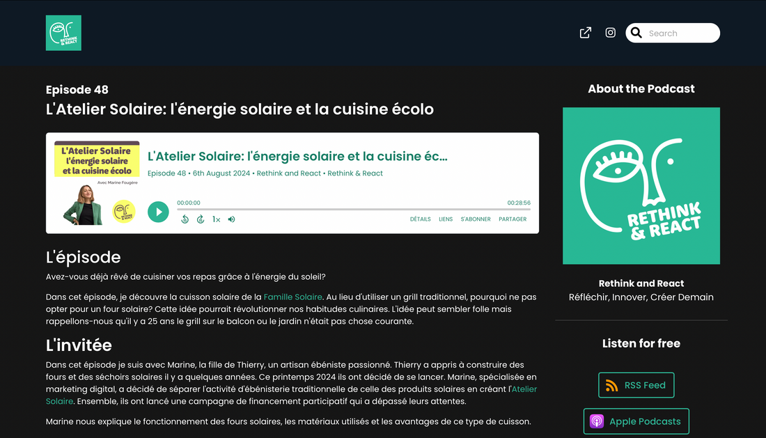 Notre podcast avec Rethink & React ☀️